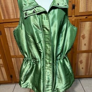 Coldwater Creek Shimmer Green Women's Vest XL